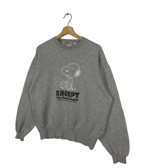 Vintage Snoopy Peanuts Sweatshirt M Size Grey Colour - Etsy
