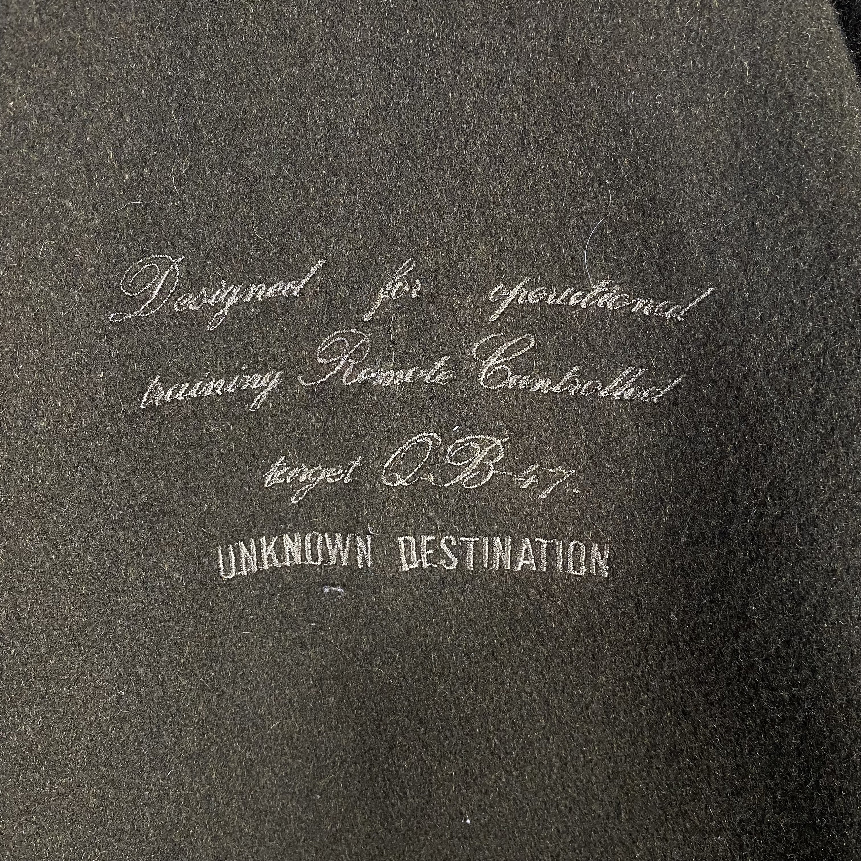 Vintage 90s Unknown Destination Varsity Wool Leather Jacket