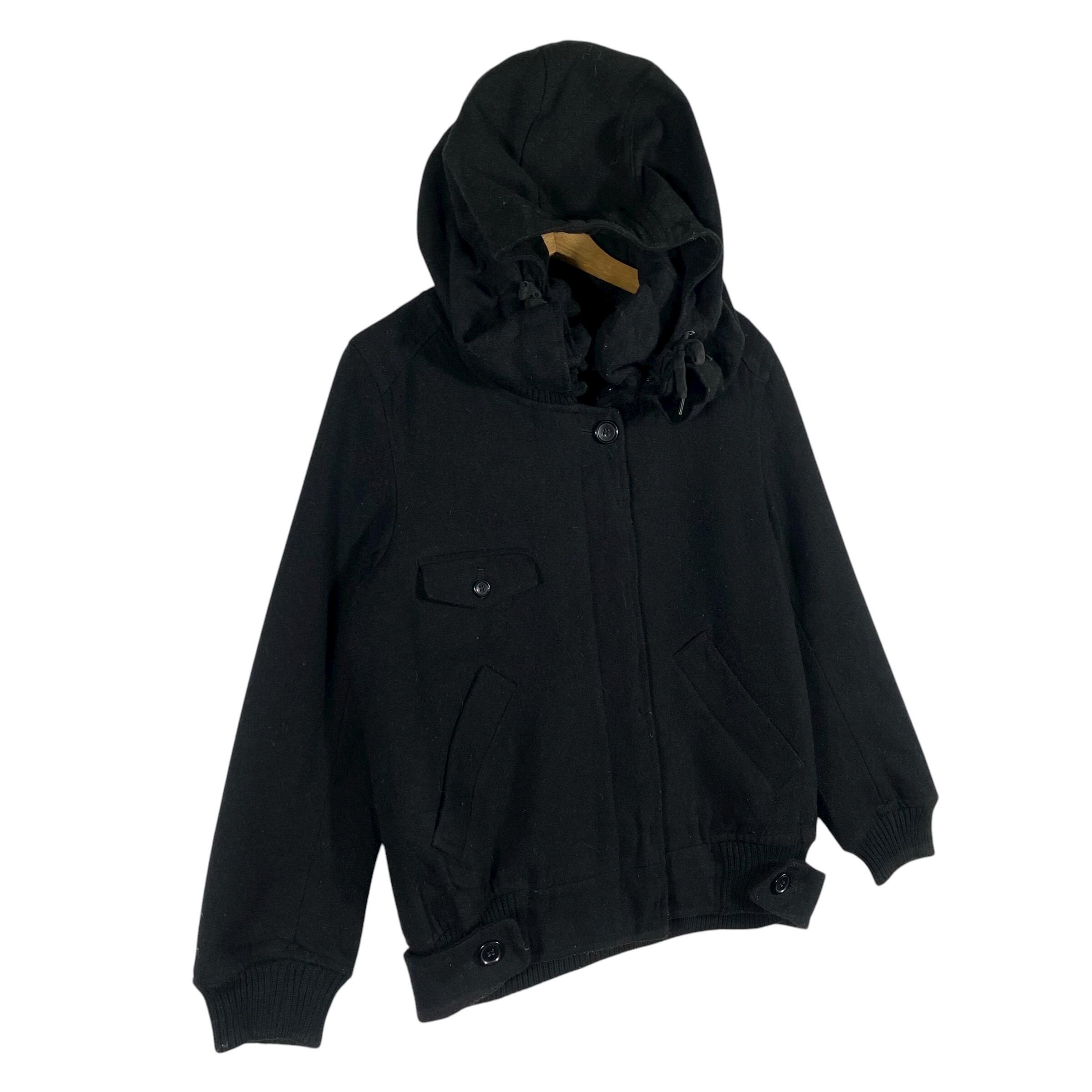 Issey Miyake Mercibeaucoup Hoodie Wool Melton Coat Button Size 1 