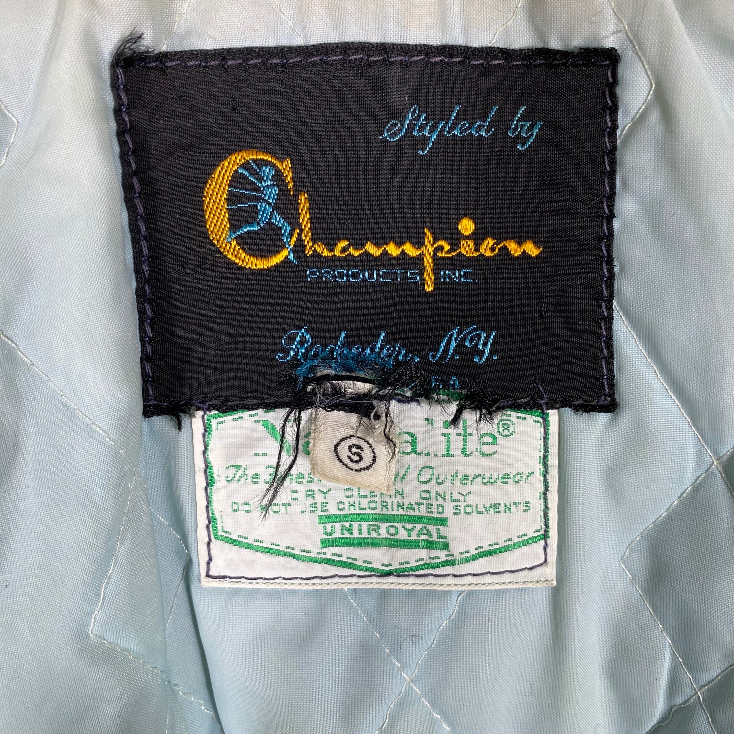 Vintage 60s Champion Running Man Labelled Varsity Jacket S Size