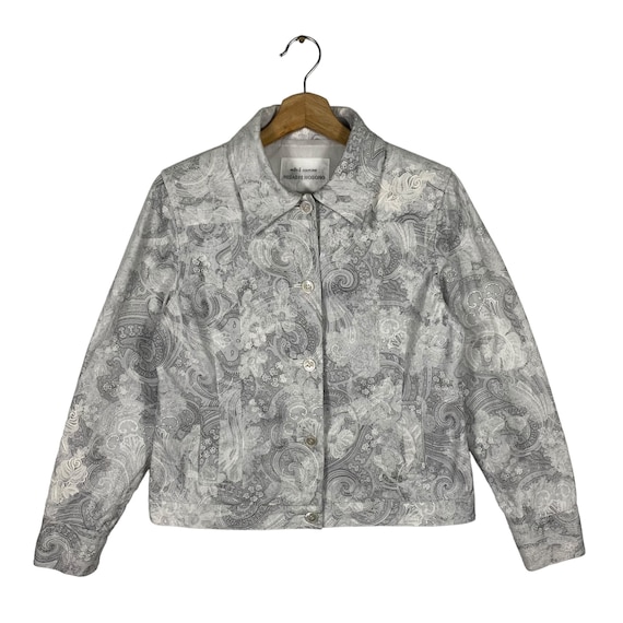 Vintage Hisashi Hosono Paisley Button Jacket Size 9 (s/m) White 