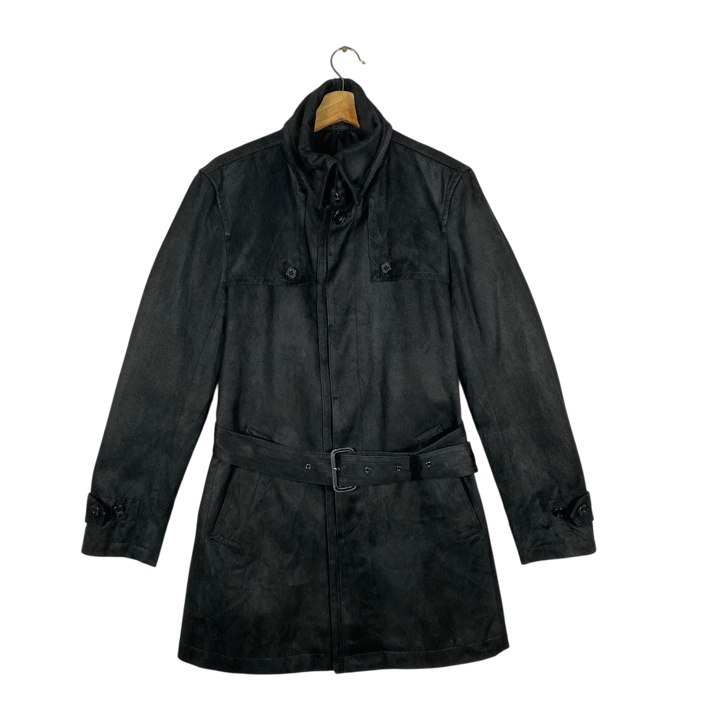 Tornado Mart Coat is a T/C Micro Suede Trench Coat(fit M) Black