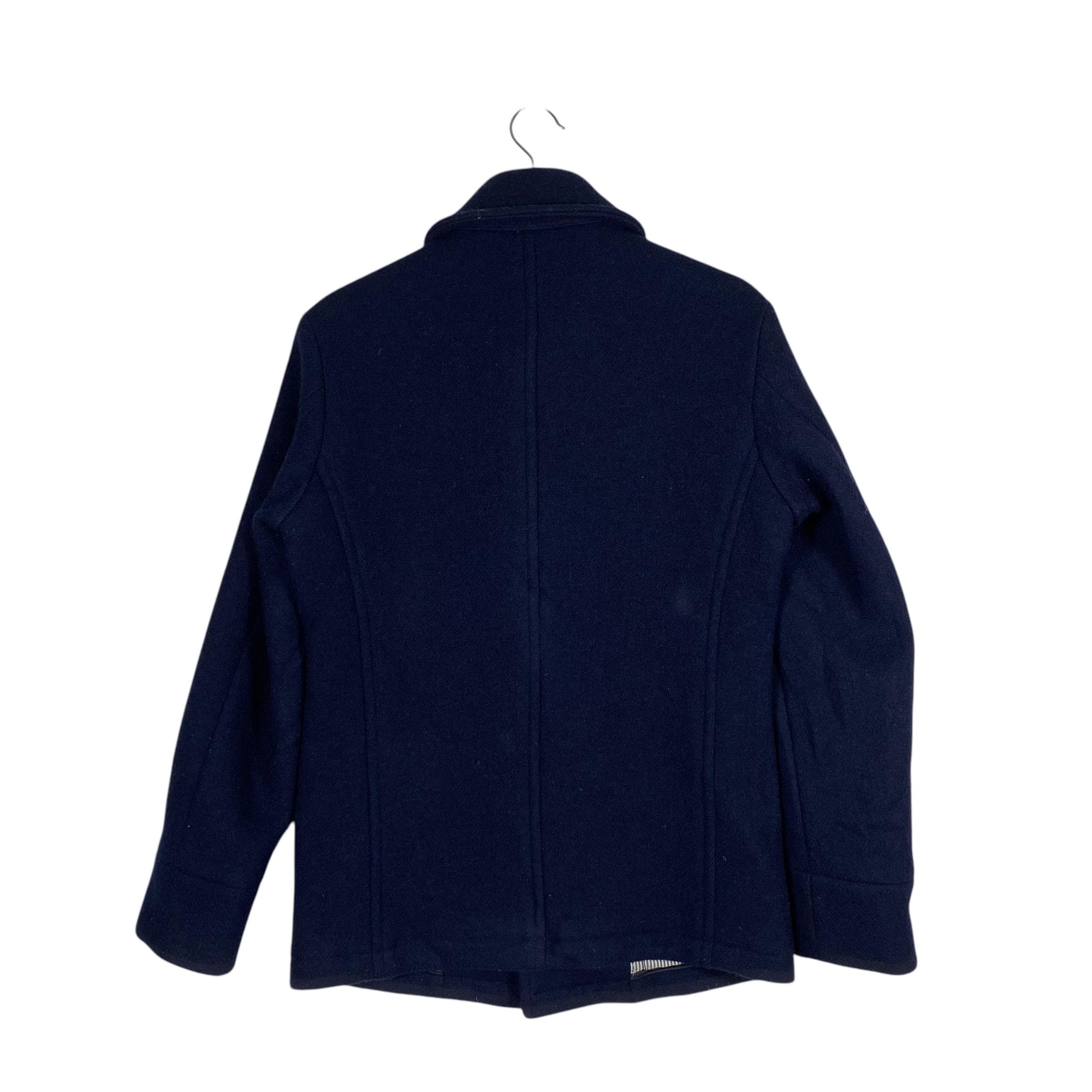 【タグ付未使用】EDIFICE Wool Tailored Jacket 46 Vintage Edifice Wool Button Jacket Size 46 (S) Navyblue
