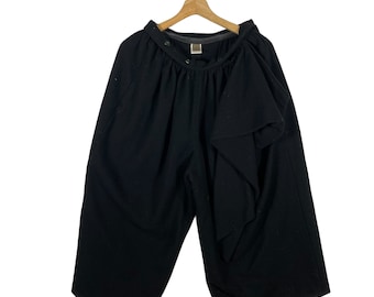 Vintage jaren '90 ZELDZAAM item Yohji Yamamoto Gabardine wollen brede broek