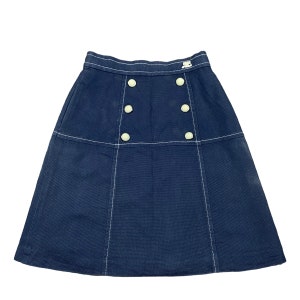 Vintage Courregs Paris Skirt Blue Colour