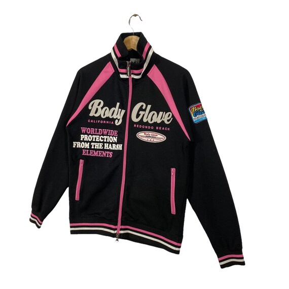 SPALDING グランドジャンバー　袖赤胸青 日本製　デッドストック　サイズＭ Vintage Body Glove Jacket Zipper M Size but to Fit S Size