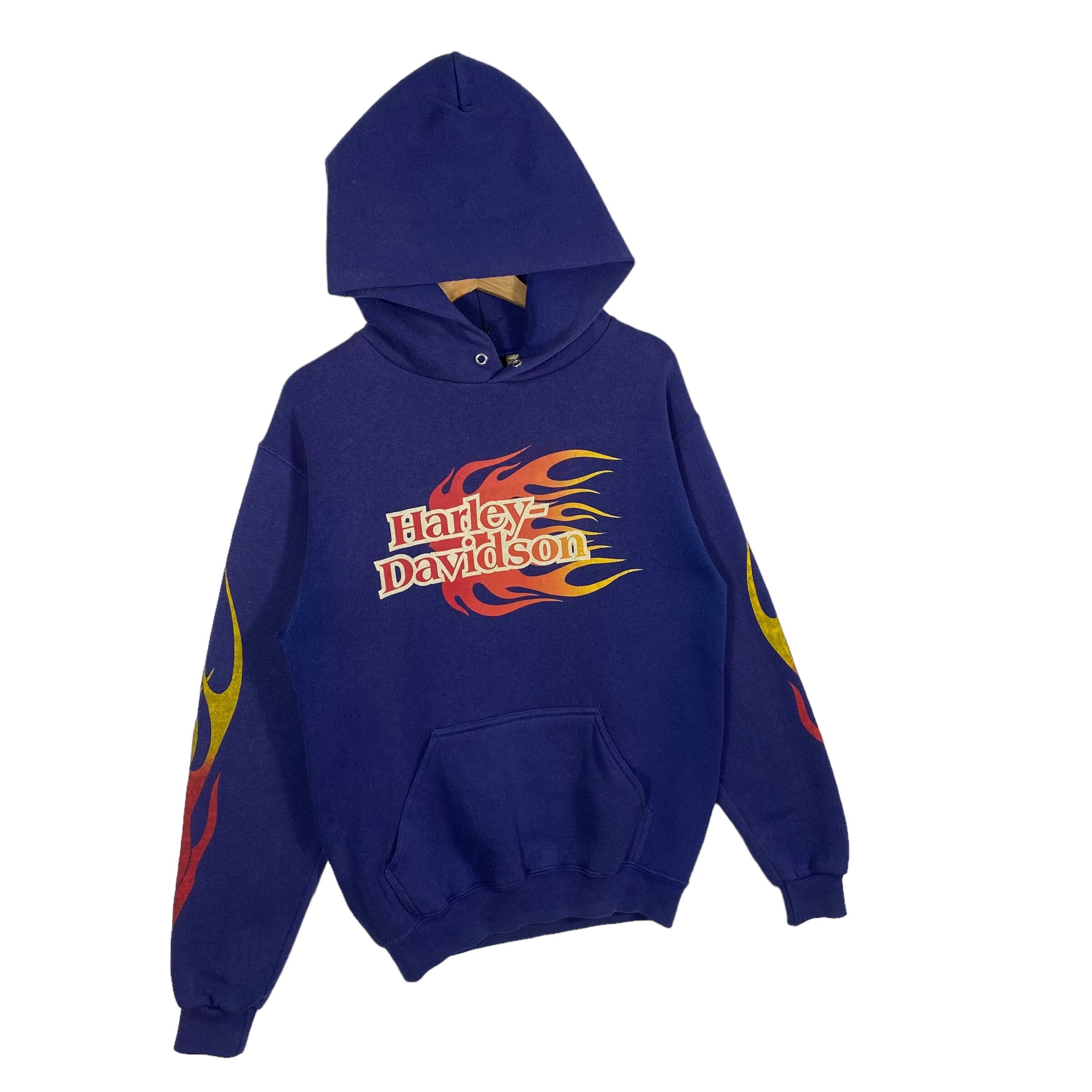 Vintage 90s Harley Davidson Flames Hoodie Sweatshirt S Size Vintage 90s Harley Davidson Flames Hoodie Sweatshirt S Size