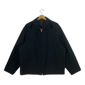Vintage Ys For Men Yohji Yamamoto Reversible Wool Zipper Jacket L/XL Size Black Colour