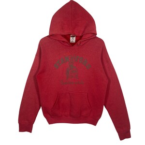 Vintage 90s Stanford University Hoodie Sweatshirt Red Colour Size Medium