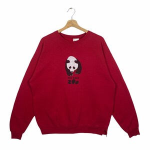Vintage 90s San Diego Zoo Sweatshirt L Size Red Colour