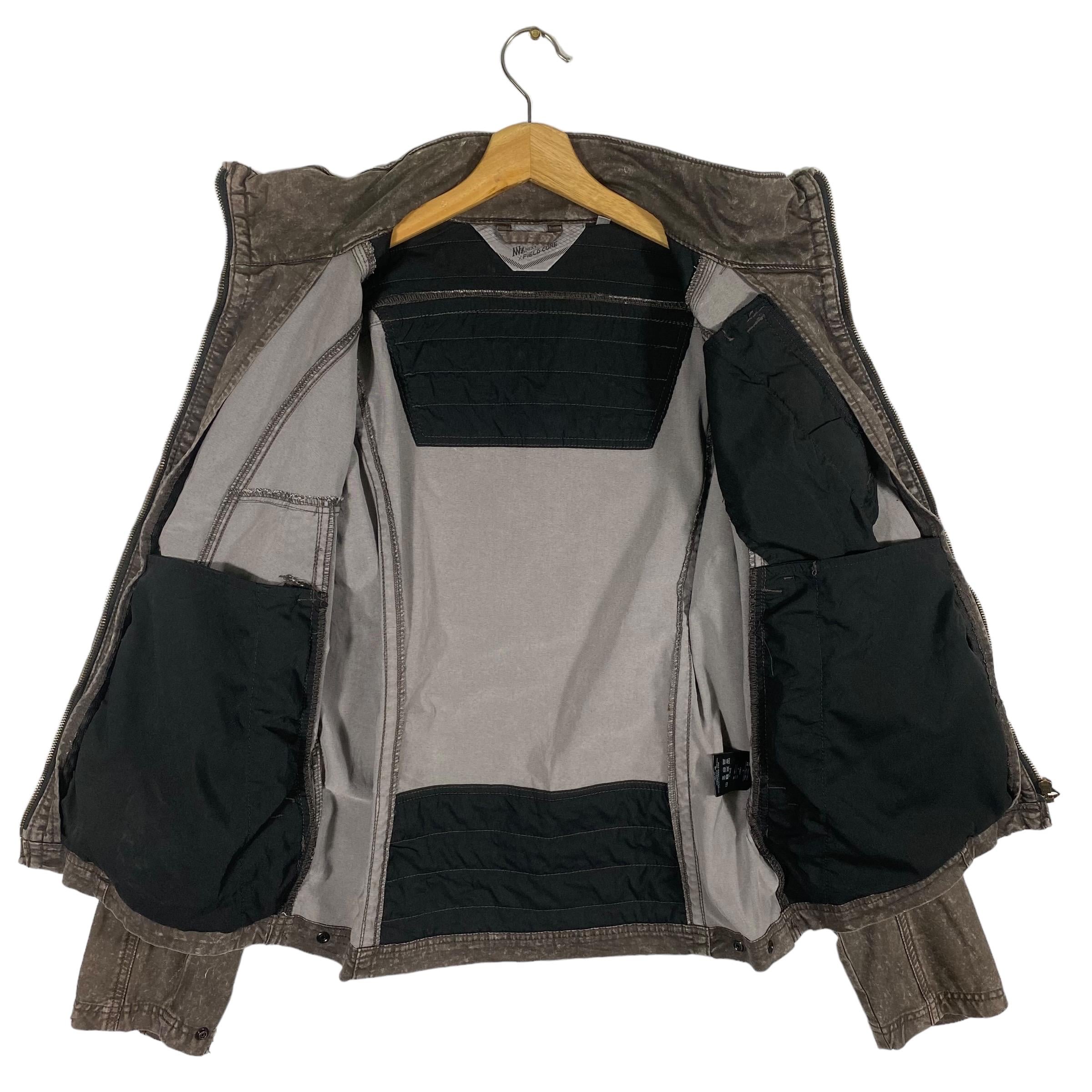 Vintage Japanese Brand Zipper Jacket L Size Stone Wash Colour