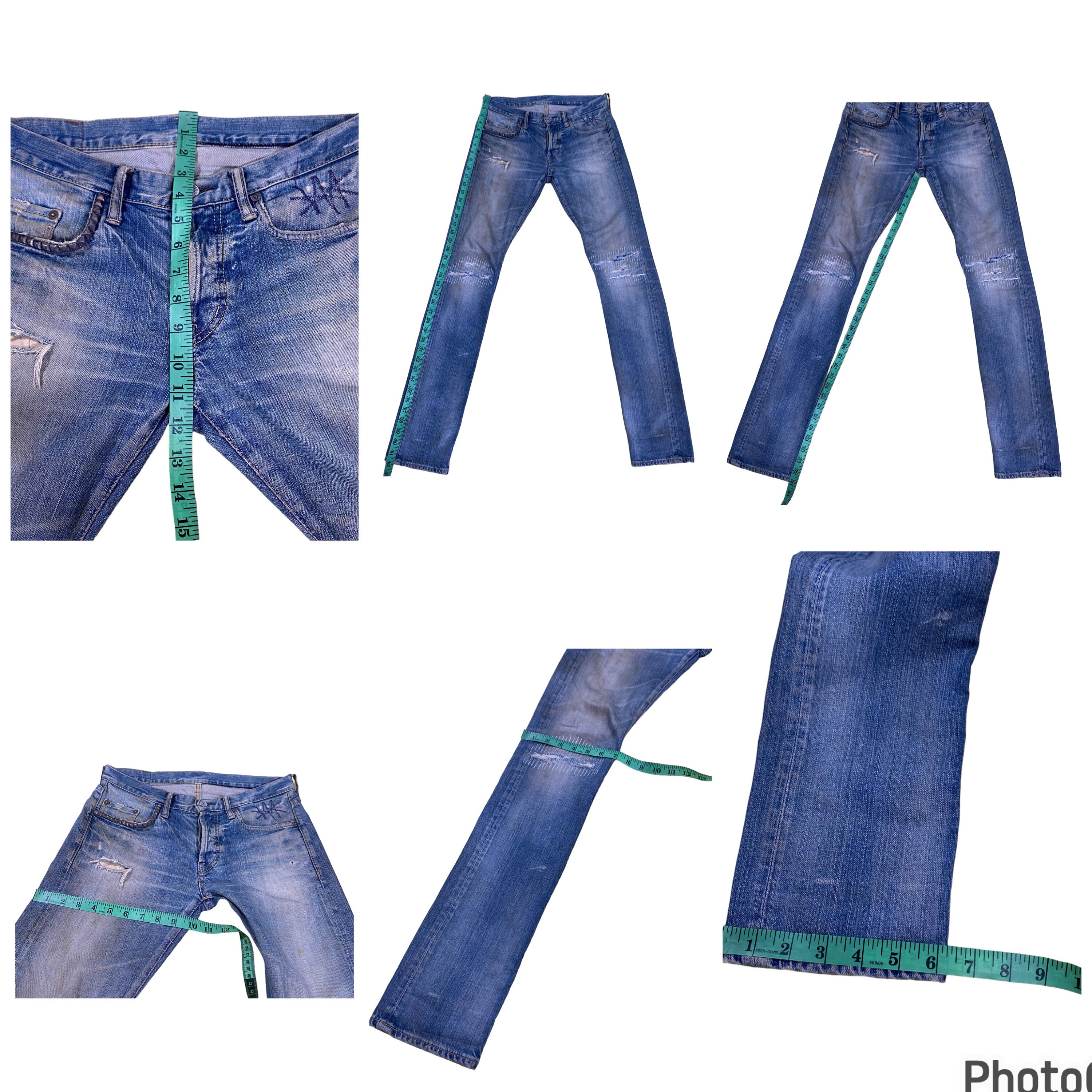 Vintage Hysteric Glamour Distressed Denim Size 30 Colour