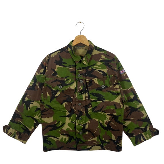 Vintage British Army Issue Combat Shirt Woodland DP