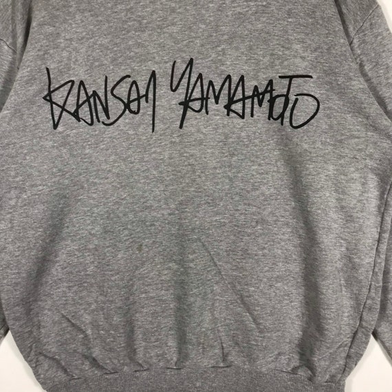 Vintage Kansai Yamamoto Sweatshirt L Size Grey Co… - image 3