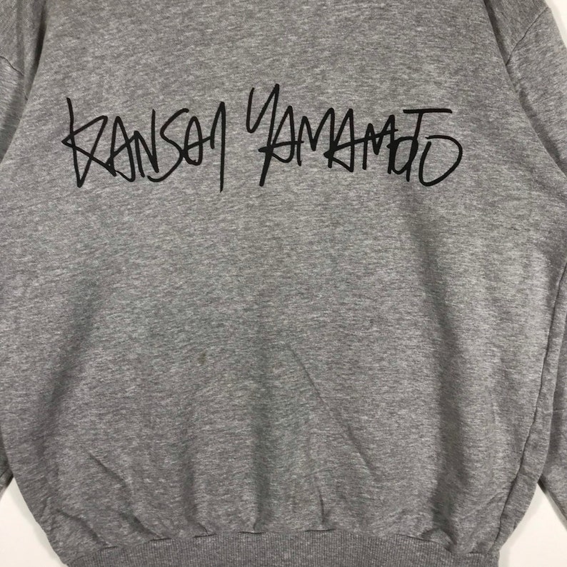 Vintage Kansai Yamamoto Sweatshirt L Size Grey Colour image 3
