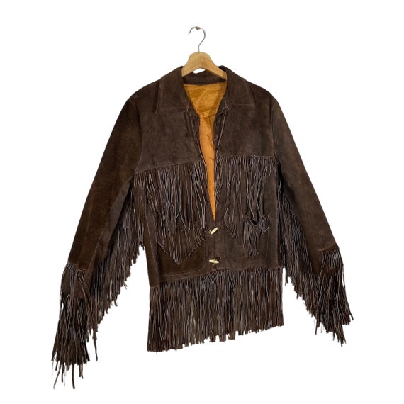 Vintage 80s Western Suede Fringe Jacket Unisex - Etsy
