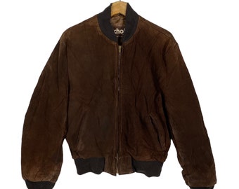 ジャケット・アウター 80s Schott suede leather bomber jkt Vintage Schott Suede Leather Bomber Jacket - Etsy