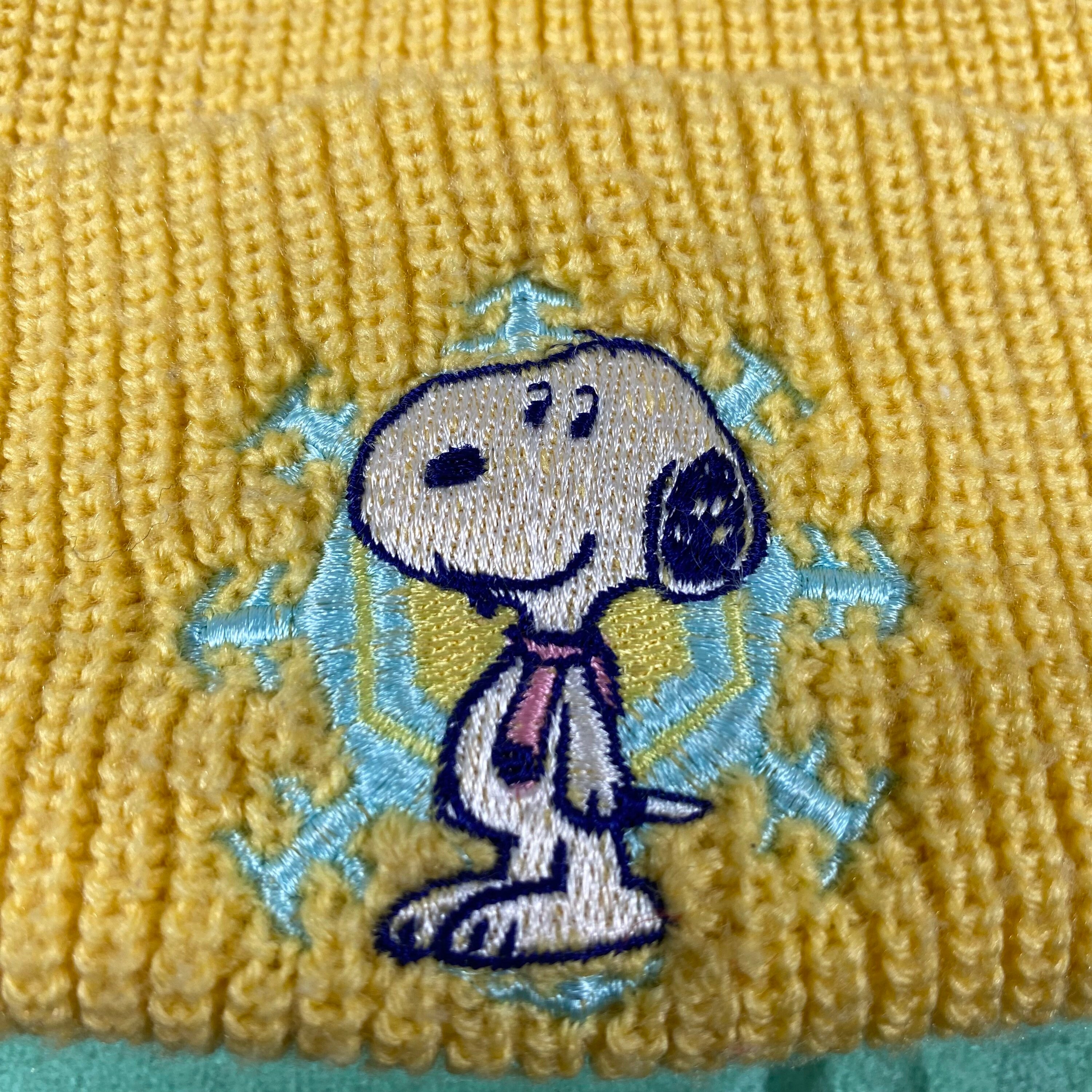Vintage Snoopy Pom Pom Beanie Yellow Colour - Etsy