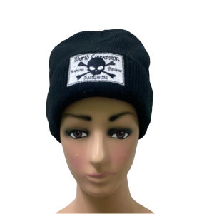 Vintage World Conversion Authentic Embroidery Beanie Unisex Black Colour