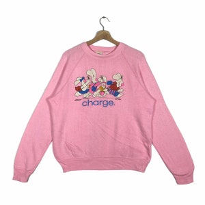 Felpa Charge vintage anni '90 taglia L ma adatta alla taglia M colore rosa