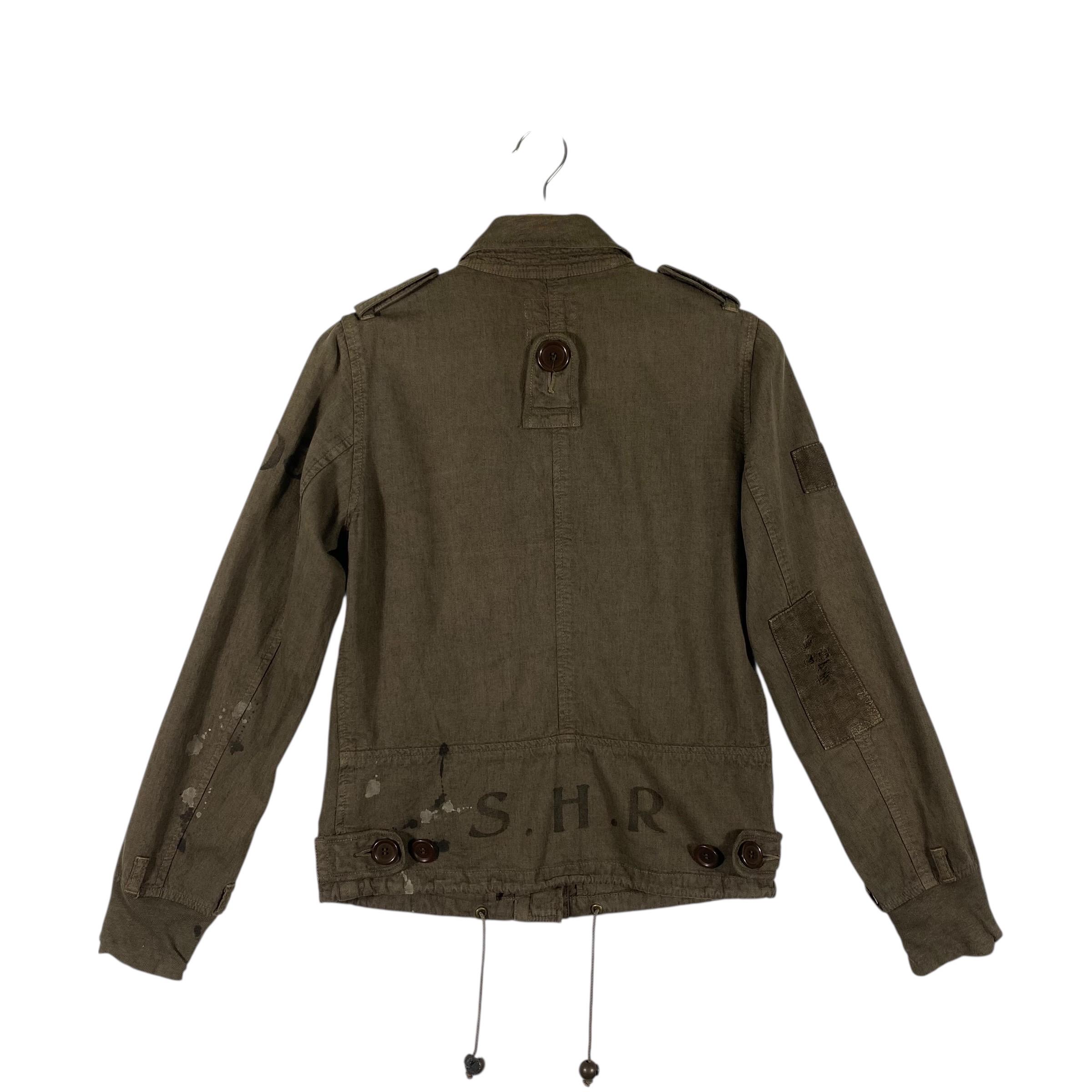 Share Spirit Type A-9 Military Zipper/button Jacket Size 36 Brown