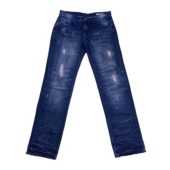 Vintage Semantic Design Distressed Denim Jeans Size L (34) - Etsy