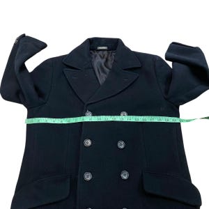 Giacca vintage Yohji Yamamoto LQ doppiopetto in lana, taglia L (corrisponde a una M), colore nero. immagine 13