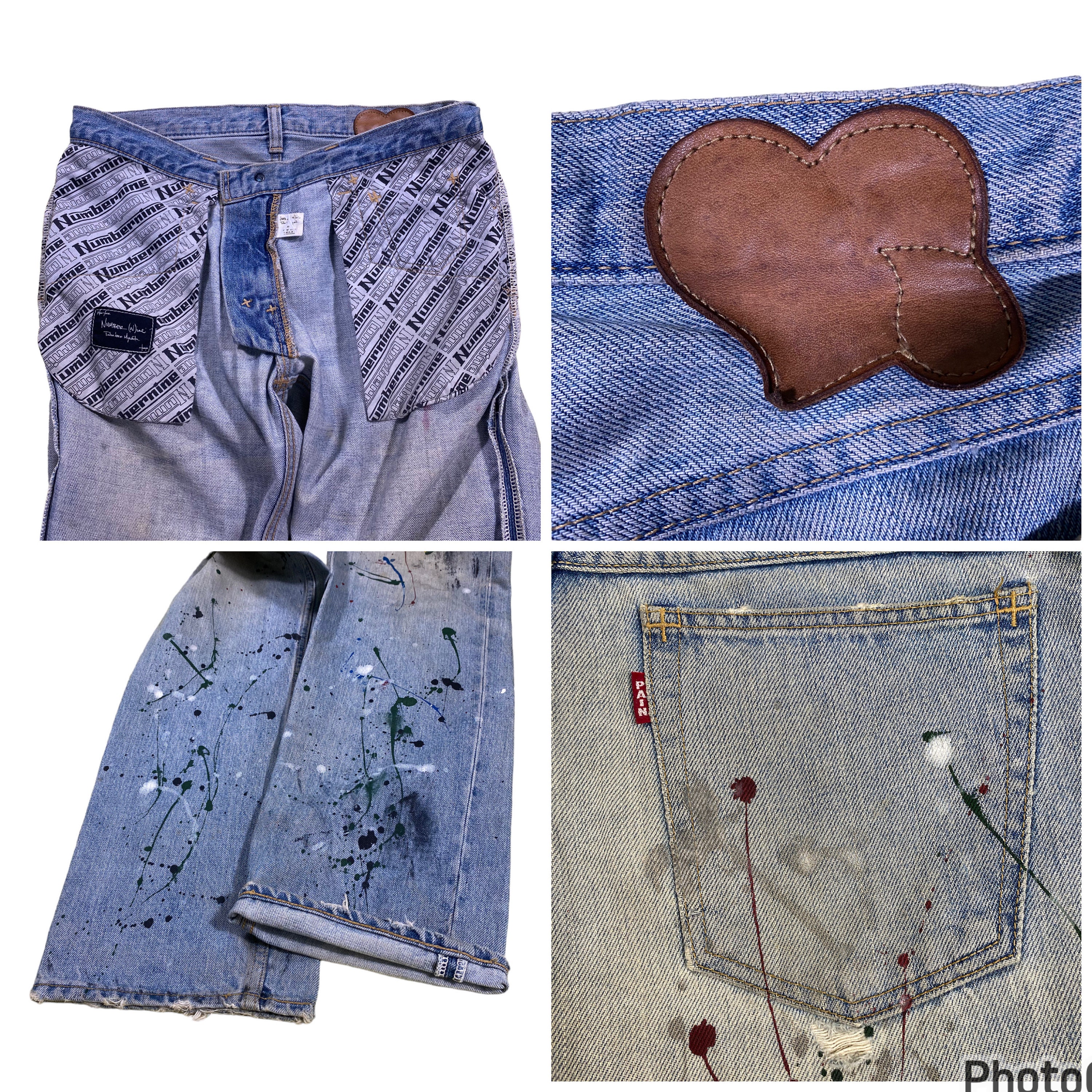 number nine leopard design denim