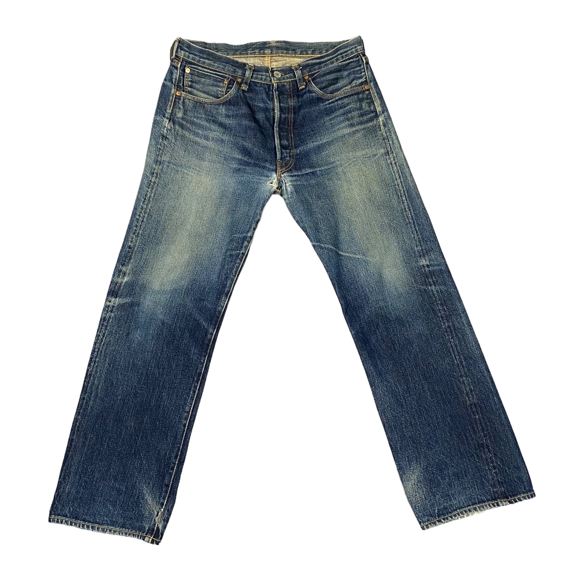 【極美品】　LEVI’S 55501 501XX selvedge denim 1955 501® Original Fit Selvedge Men's Jeans - Dark Wash