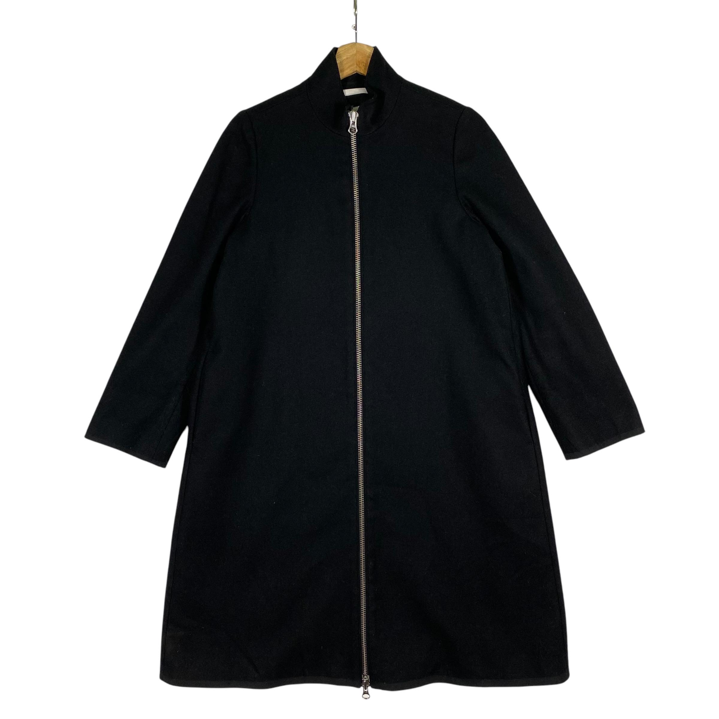ジャケット・アウター MM6 Maison Martin Margiela Zip Long Coat Maison Margiela MM6 Wool Long Jacket Zipper Size 36 (S) Black