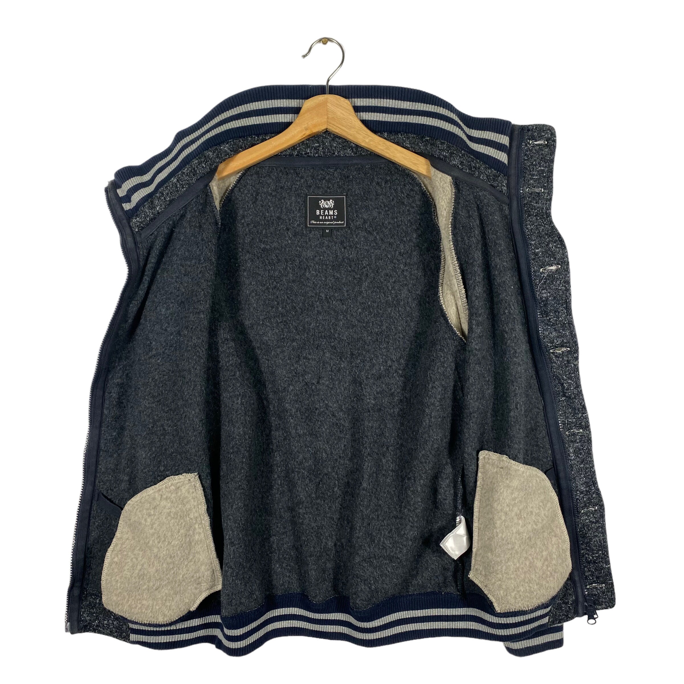 BEAMS HEART スーベニア ジャケット Vintage Beams Heart Jacket Zipper/button M Size Grey Colour - Etsy