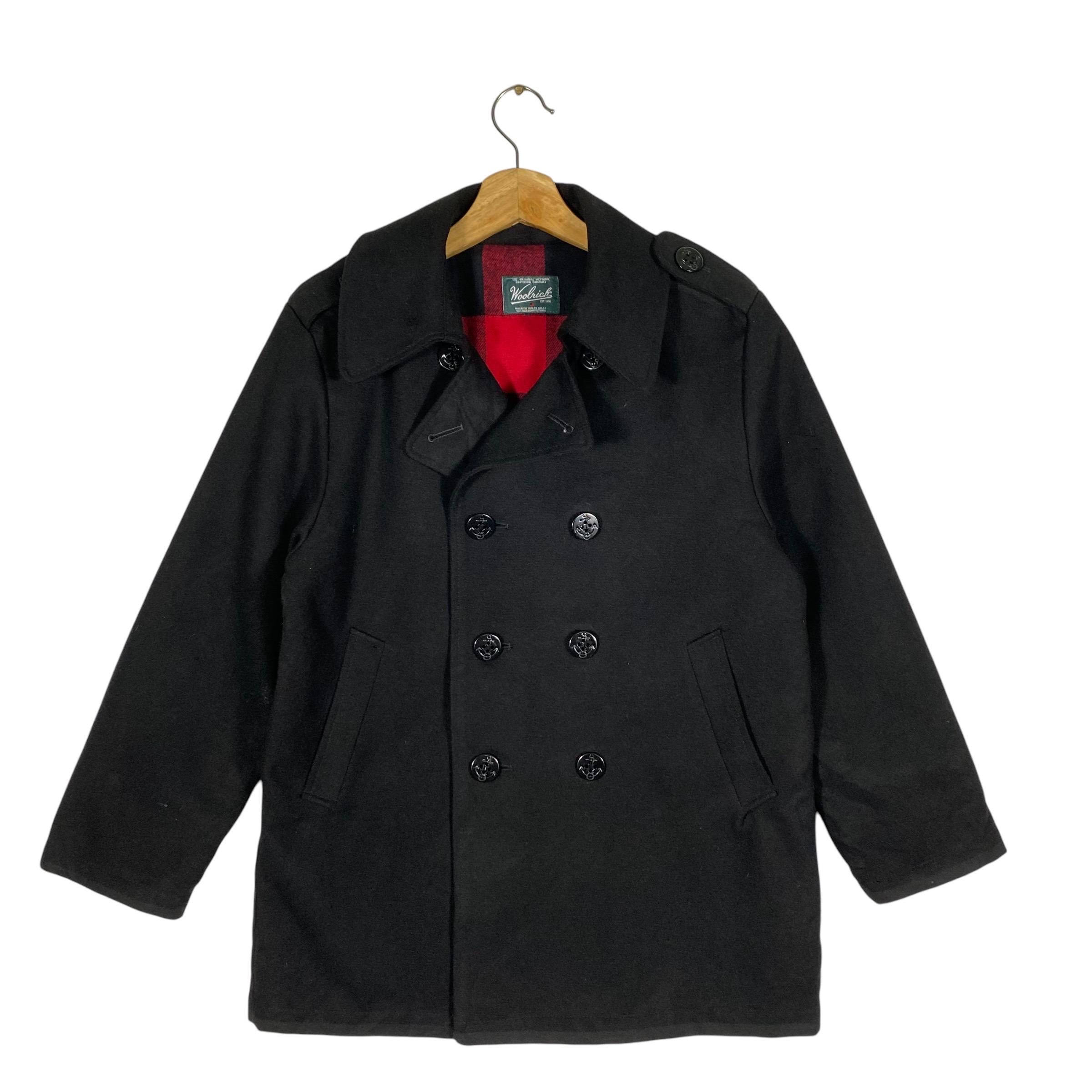 【送料&関税込】Woolrich Double-breasted Jacket WOOLRICH Size S Tan Cotton Blend Pointed Collar Double