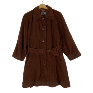 Vintage Daks England Long Coat Wool Jacket L Size Brown Colour