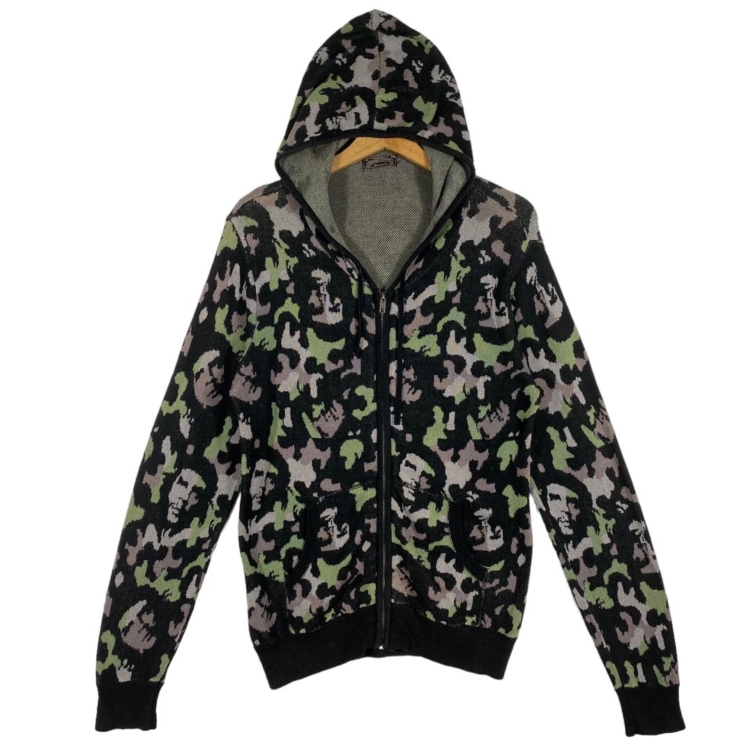 最新入荷 Vintage 291295 Homme Hoodie Zipper Size 2 (S) Green/black トップス