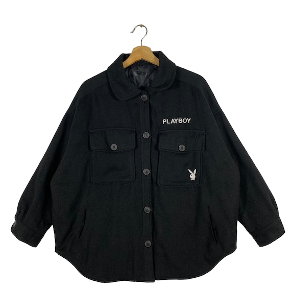 Playboy Bunny Biggie Button Jacket M Size but to Fit XL Size Black 