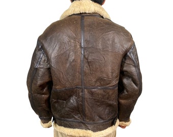 Vintage 90s Type-B3 Air Force Jacket U.S Army Leather L Size