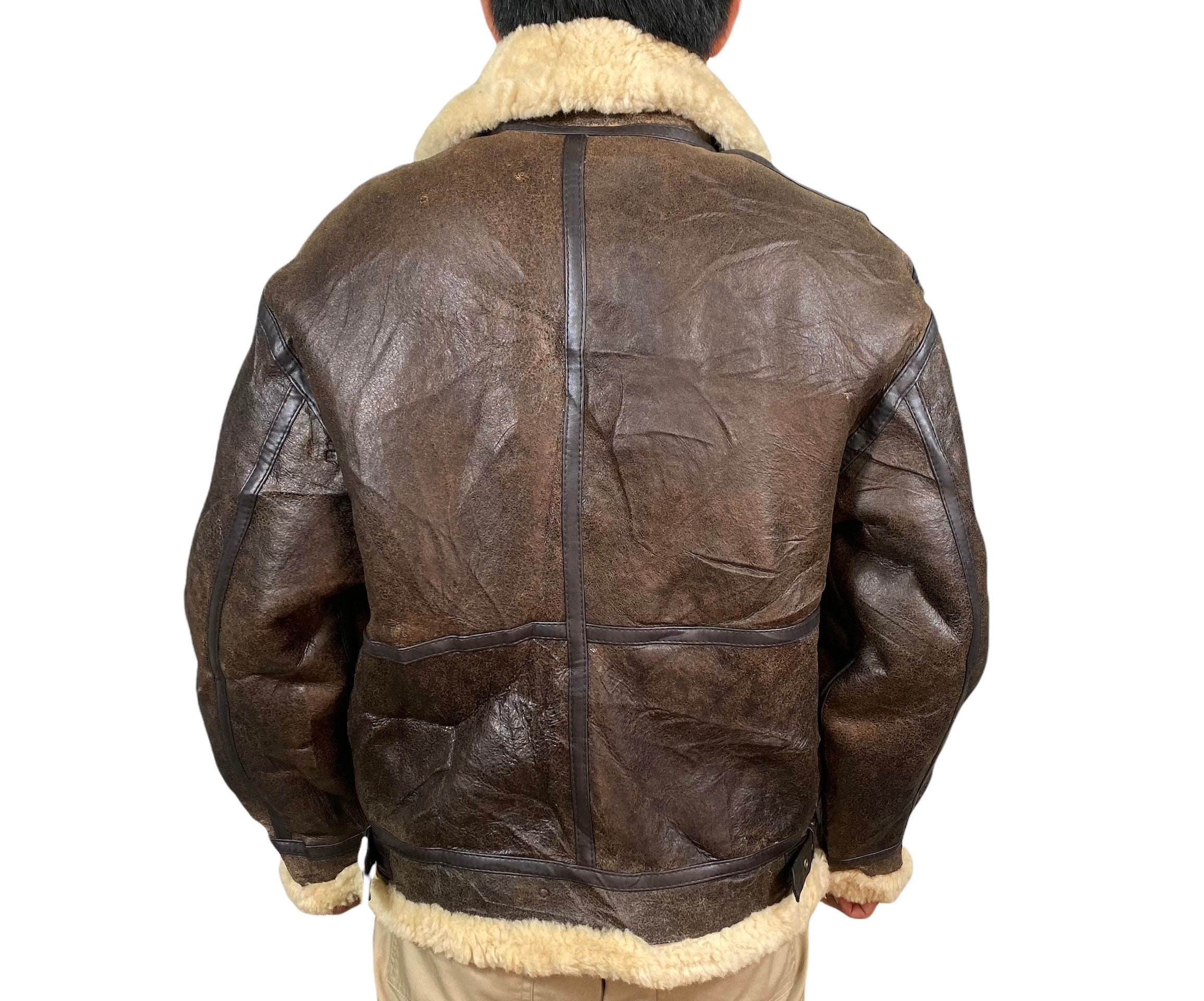 Vintage 90s Type-b3 Air Force Jacket U.S Army Leather L Size - Etsy