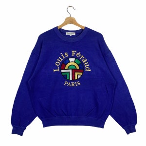 Vintage Louis Feraud Paris Embroidered Sweatshirt L Size