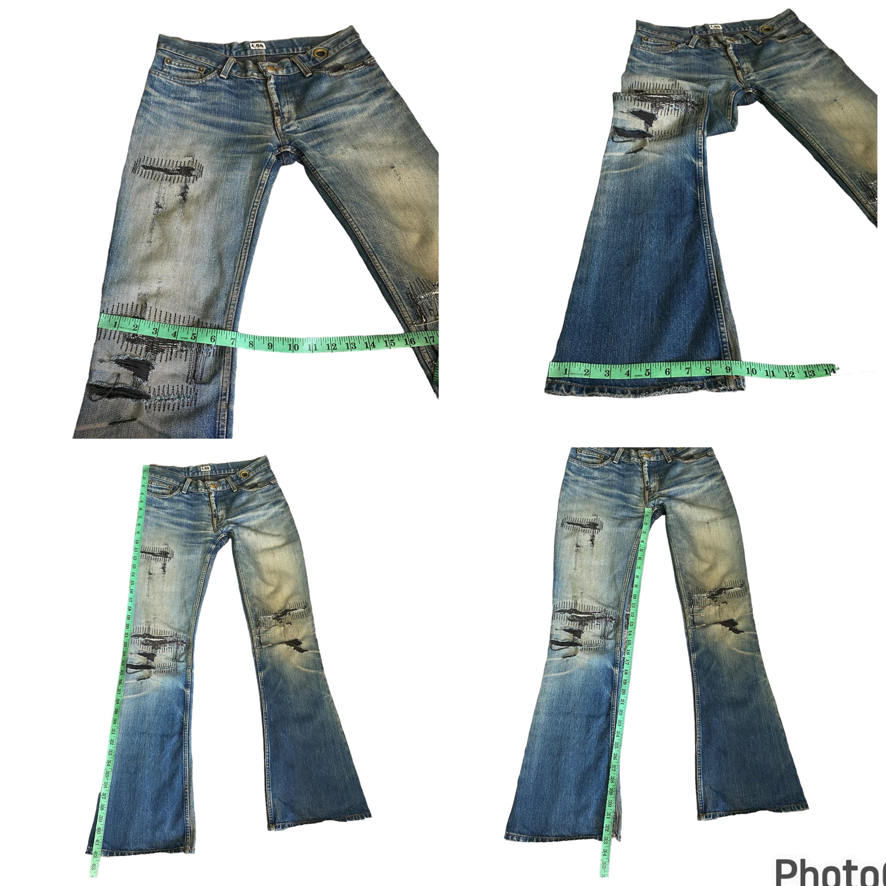 00s L.g.b Archive Wolf Blck Denim Pants Distress - Etsy