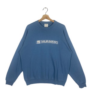 Vintage 90s Localmotion Surfboard Sweatshirt L Size Blue Colour