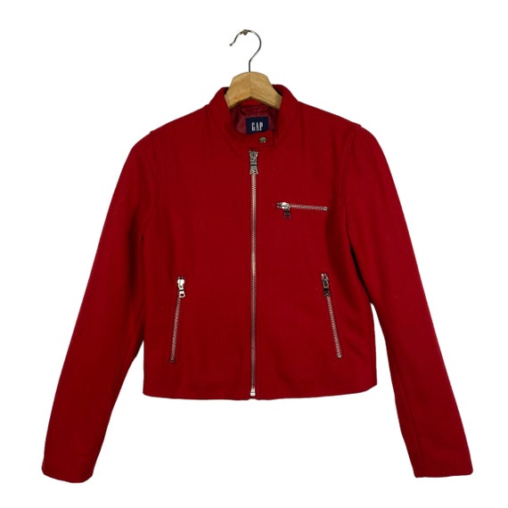 Vintage Gap Wool Zipper Jacket XS Size Red Colour - Etsy