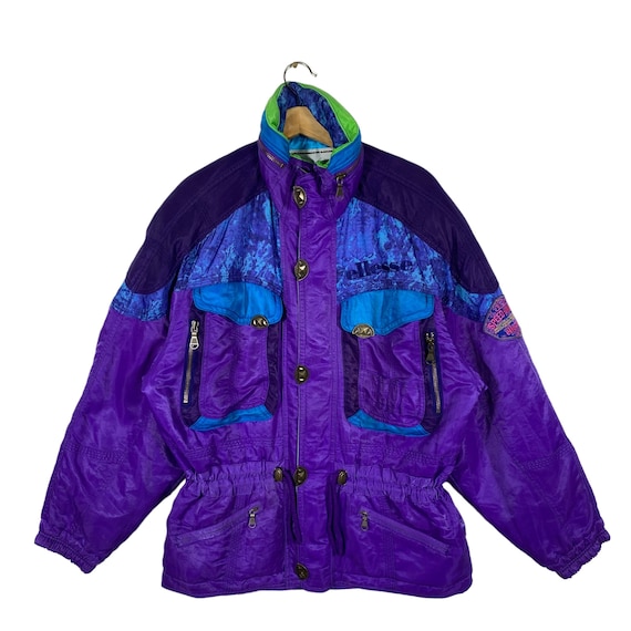 Vintage 90s Ellesse Speed and Trip Ski Jacket L Size Purple