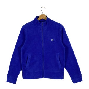 Vintage Piko Hawaiian Longboard Wear Fleece Zipper Jacket M Size Blue Colour