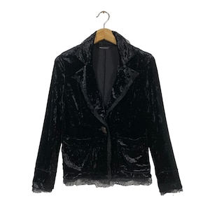 Vintage Abahouse Devinette Cardigan Velvet S Size Black Colour