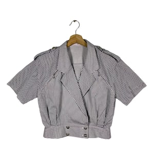 Vintage Courreges Paris Striped Blazer S Size
