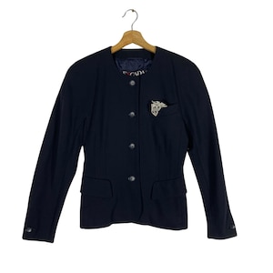 Vintage Escada Margaretha Ley Blazer Size 34 Navyblue Colour