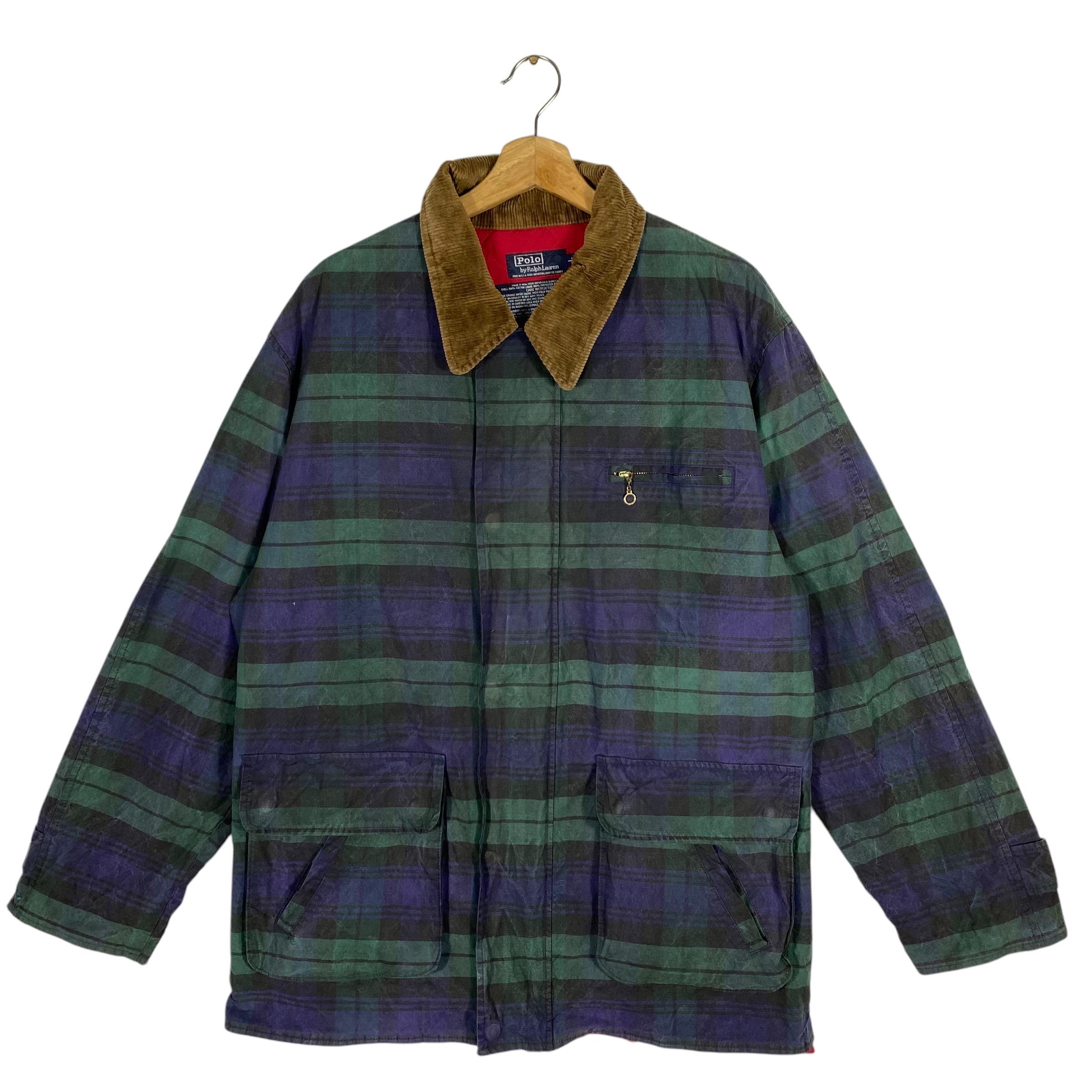 ジャケット・アウター 90s (Polo by Ralph Lauren) Oiled Jacket Vintage 90s Polo Ralph Lauren Oilskin Waxed Plaid Field