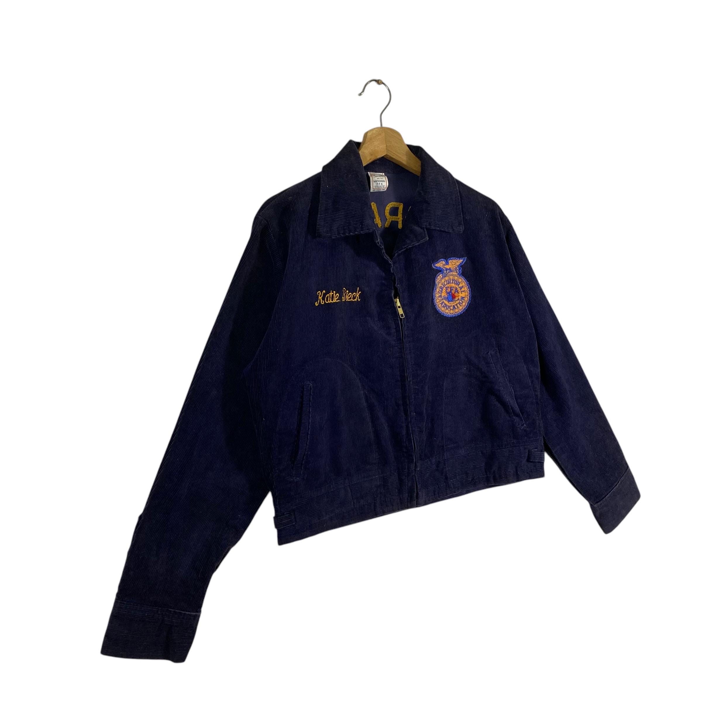 [稀少サイズ]ナス紺　90年代〜FFAジャケット ミシガン州 サイズ48 希少☆ナス紺☆USA製☆90s FFA☆38☆短丈 ファーマーズ