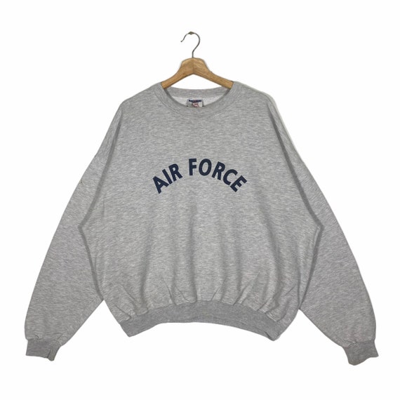 Vintage 90s Air Force Sweatshirt XXL Size Grey Colour Etsy