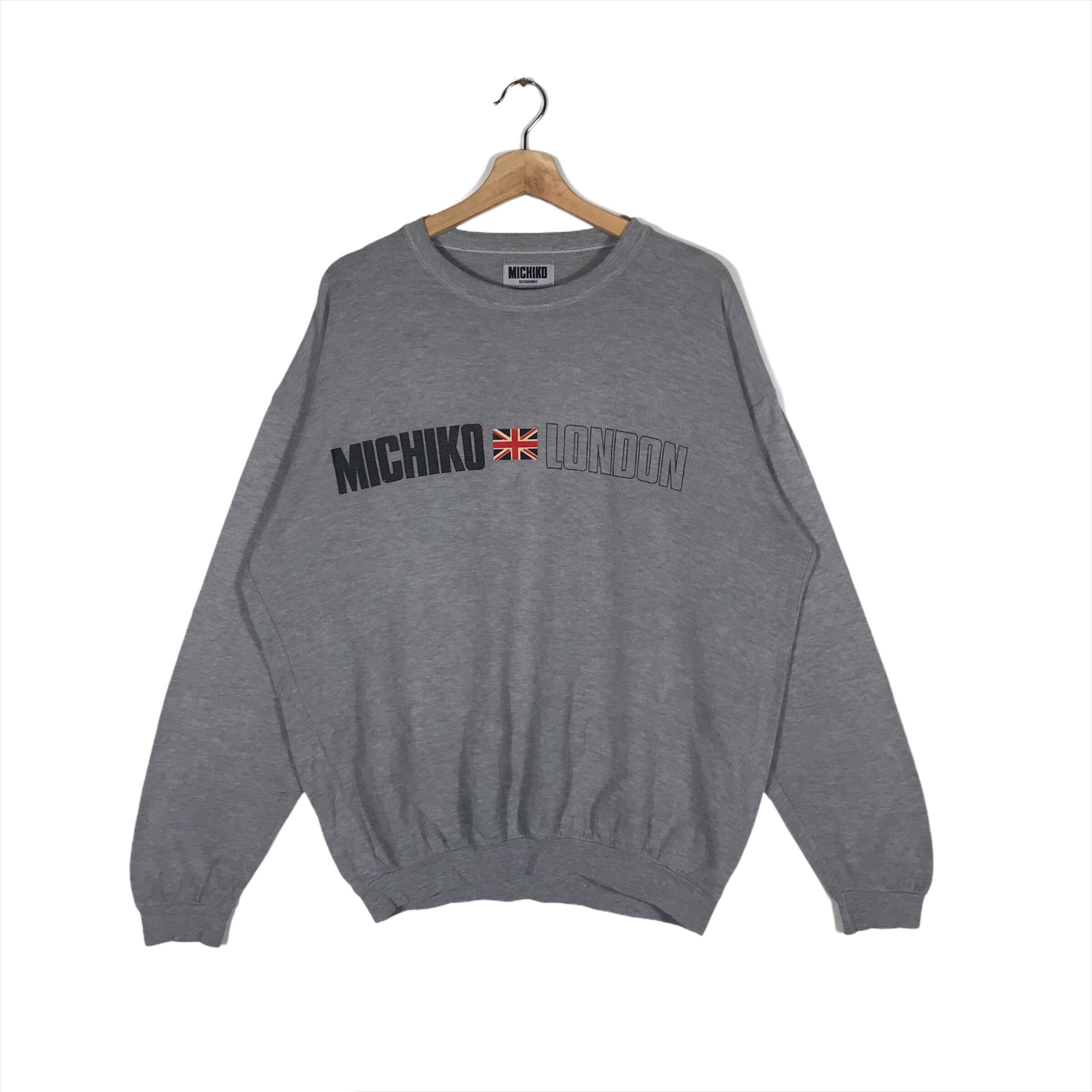 Vintage Michiko London Sweatshirt XL Size Grey Colour Etsy UK